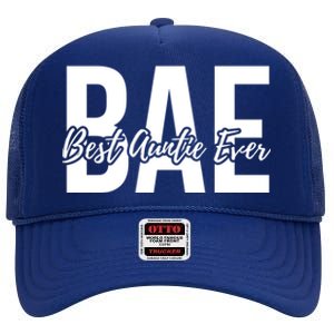 Aun Bae Gift Best Auntie Ever Gift High Crown Mesh Back Trucker Hat