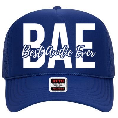 Aun Bae Gift Best Auntie Ever Gift High Crown Mesh Back Trucker Hat