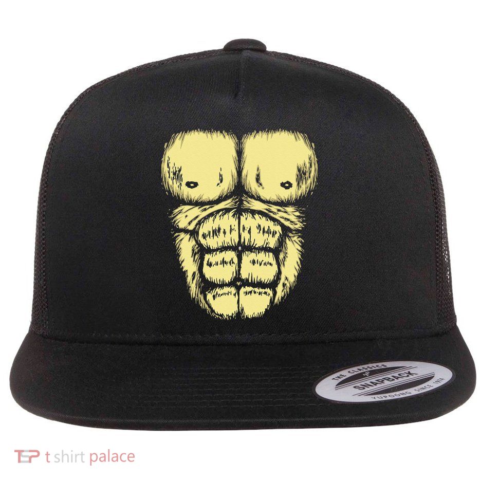 Abominable Bigfoot Gorilla Chest Halloween Gorilla Costume Day Flatbill Hat