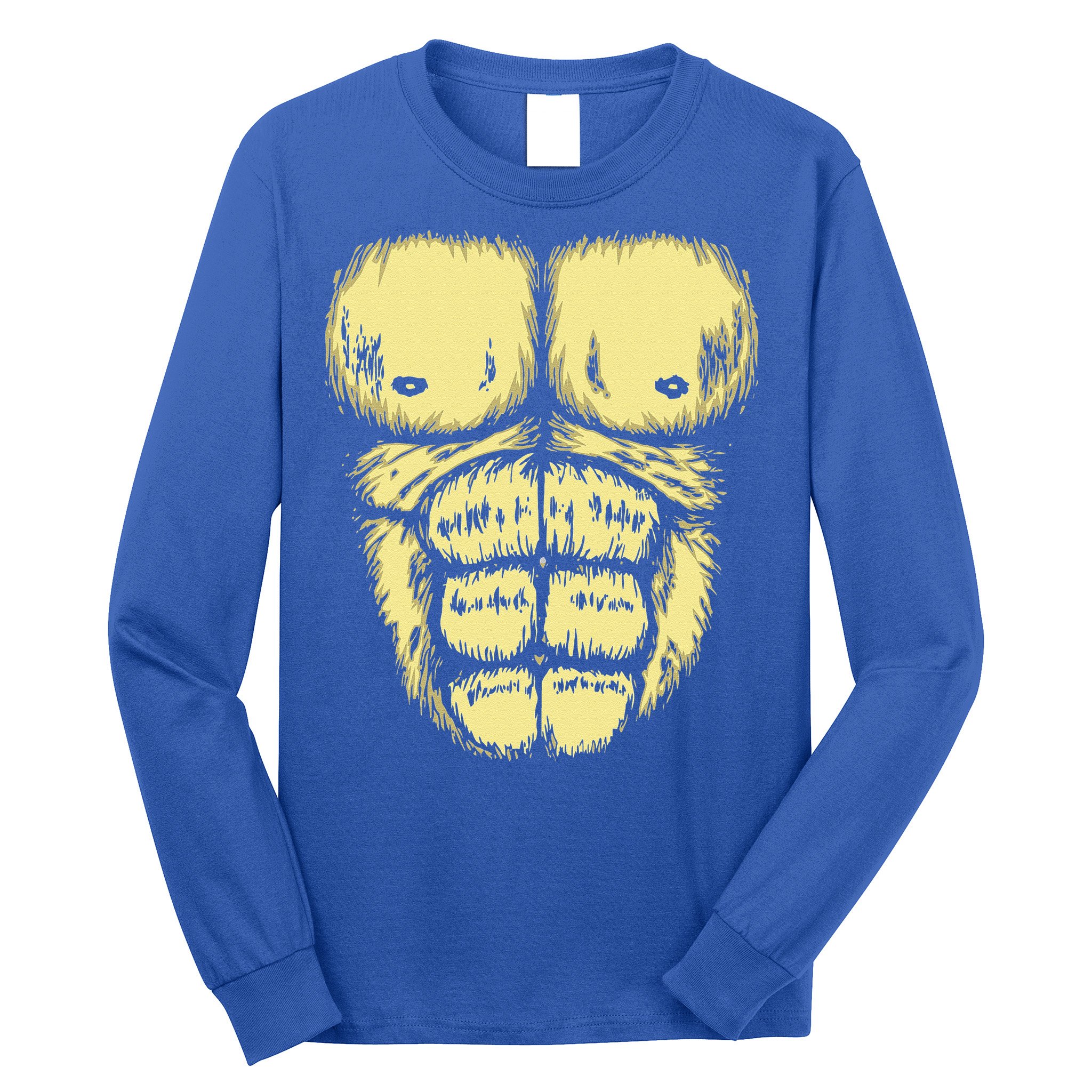 Abominable Bigfoot Gorilla Chest Halloween Gorilla Costume Day Long Sleeve Shirt