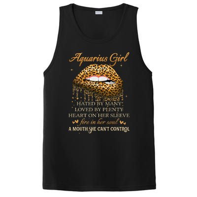 Aquarius Birthday Gifts Funny Leopard Sexy Lip PosiCharge Competitor Tank