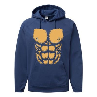 Abominable Bigfoot Gorilla Chest Halloween Gorilla Costume Funny Performance Fleece Hoodie