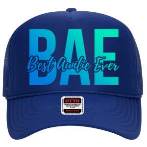 Aun Bae Gift Best Auntie Ever Cute Gift High Crown Mesh Back Trucker Hat