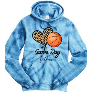 America Basketball Game Day Vibes Basketball Mom Leopard Tie Dye Hoodie