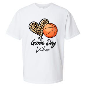 America Basketball Game Day Vibes Basketball Mom Leopard Sueded Cloud Jersey T-Shirt