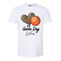 America Basketball Game Day Vibes Basketball Mom Leopard Softstyle CVC T-Shirt