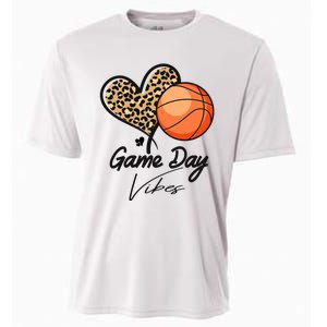 America Basketball Game Day Vibes Basketball Mom Leopard Cooling Performance Crew T-Shirt