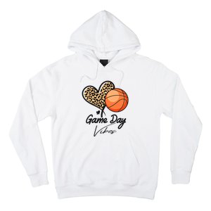 America Basketball Game Day Vibes Basketball Mom Leopard Hoodie