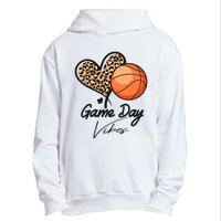 America Basketball Game Day Vibes Basketball Mom Leopard Urban Pullover Hoodie