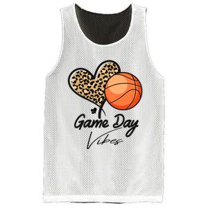 America Basketball Game Day Vibes Basketball Mom Leopard Mesh Reversible Basketball Jersey Tank