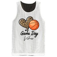 America Basketball Game Day Vibes Basketball Mom Leopard Mesh Reversible Basketball Jersey Tank