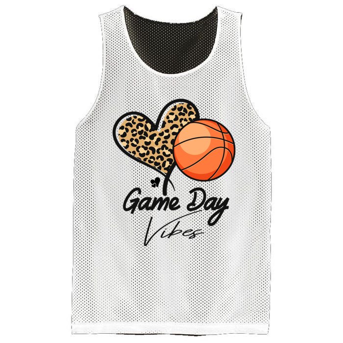 America Basketball Game Day Vibes Basketball Mom Leopard Mesh Reversible Basketball Jersey Tank