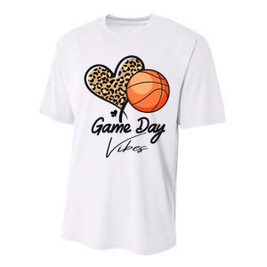 America Basketball Game Day Vibes Basketball Mom Leopard Performance Sprint T-Shirt