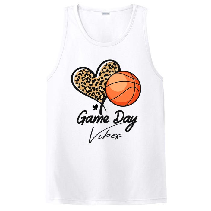 America Basketball Game Day Vibes Basketball Mom Leopard PosiCharge Competitor Tank