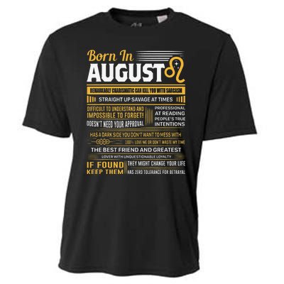 August Birthday Gifts Born In August Leo Cooling Performance Crew T-Shirt