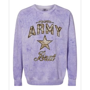 Army Brat Gift And (Camo) Colorblast Crewneck Sweatshirt