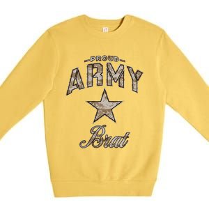 Army Brat Gift And (Camo) Premium Crewneck Sweatshirt