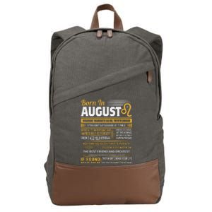 August Birthday Gifts Born In August Leo Cotton Canvas Backpack