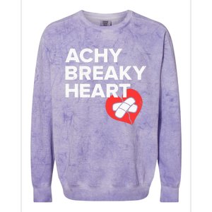 Achy Breaky Heart Gift For Music Lovers Colorblast Crewneck Sweatshirt