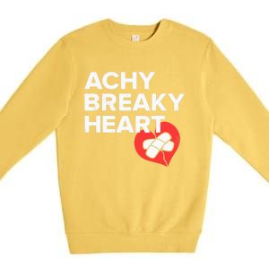 Achy Breaky Heart Gift For Music Lovers Premium Crewneck Sweatshirt