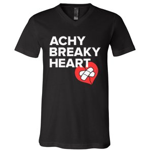 Achy Breaky Heart Gift For Music Lovers V-Neck T-Shirt