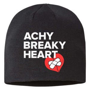 Achy Breaky Heart Gift For Music Lovers Sustainable Beanie