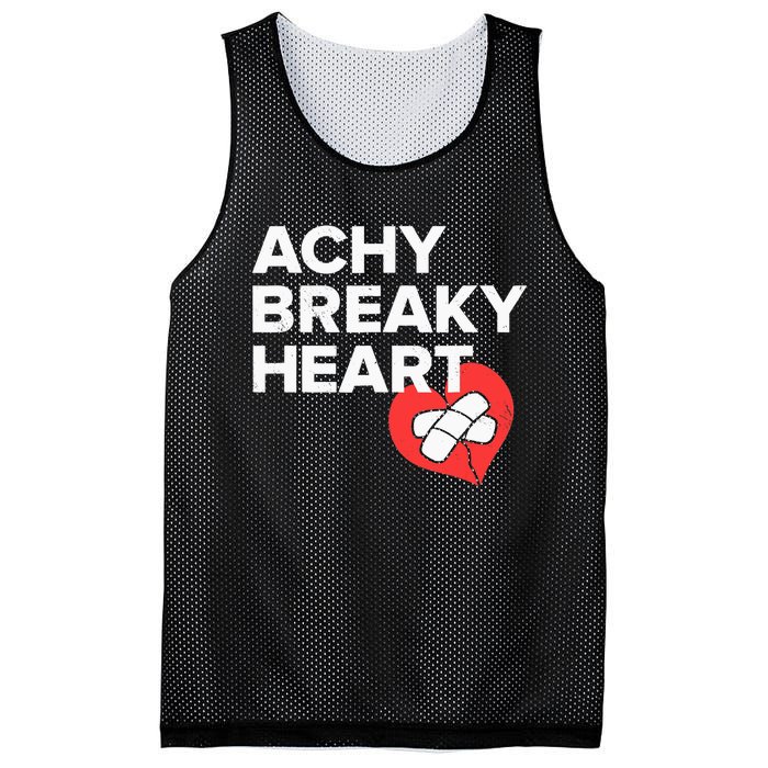 Achy Breaky Heart Gift For Music Lovers Mesh Reversible Basketball Jersey Tank