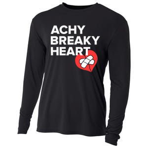 Achy Breaky Heart Gift For Music Lovers Cooling Performance Long Sleeve Crew