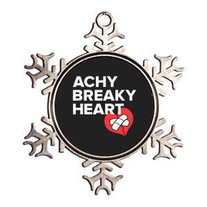 Achy Breaky Heart Gift For Music Lovers Metallic Star Ornament