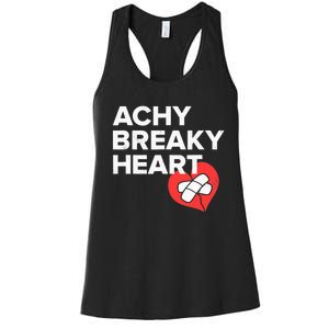 Achy Breaky Heart Gift For Music Lovers Women's Racerback Tank