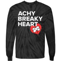 Achy Breaky Heart Gift For Music Lovers Tie-Dye Long Sleeve Shirt