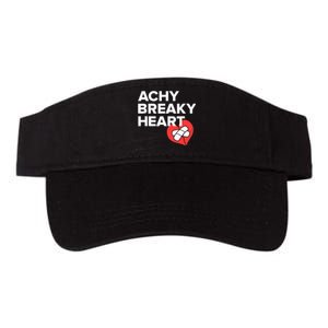 Achy Breaky Heart Gift For Music Lovers Valucap Bio-Washed Visor