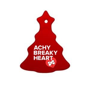 Achy Breaky Heart Gift For Music Lovers Ceramic Tree Ornament