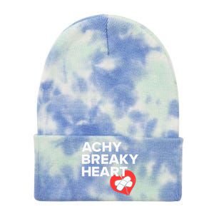 Achy Breaky Heart Gift For Music Lovers Tie Dye 12in Knit Beanie