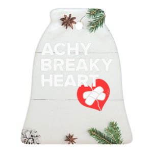 Achy Breaky Heart Gift For Music Lovers Ceramic Bell Ornament