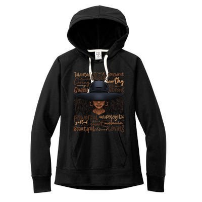 African Black History African American Ladies Juneteenth Women's Fleece Hoodie