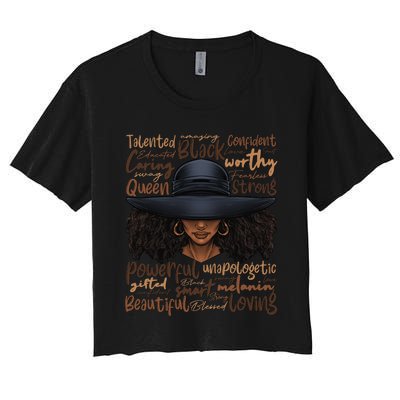 African Black History African American Ladies Juneteenth Women's Crop Top Tee