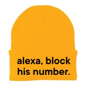 Alexa Block His Number Knit Cap Winter Beanie