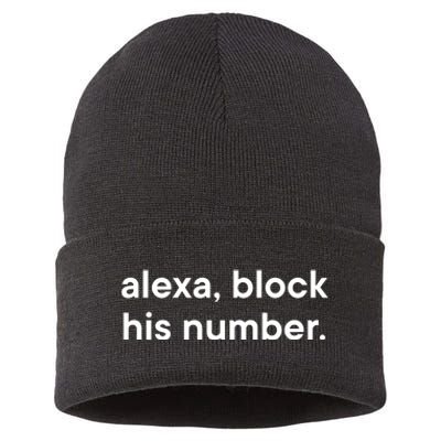 Alexa Block His Number Sustainable Knit Beanie