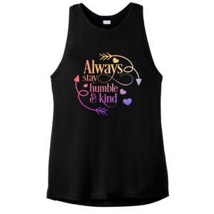 Always Be Humble And Kind Funny Ladies PosiCharge Tri-Blend Wicking Tank