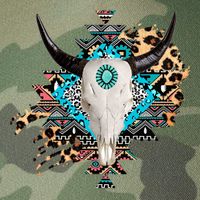 Aztec Bull Horns Pattern Design Legacy Tie Dye Trucker Hat