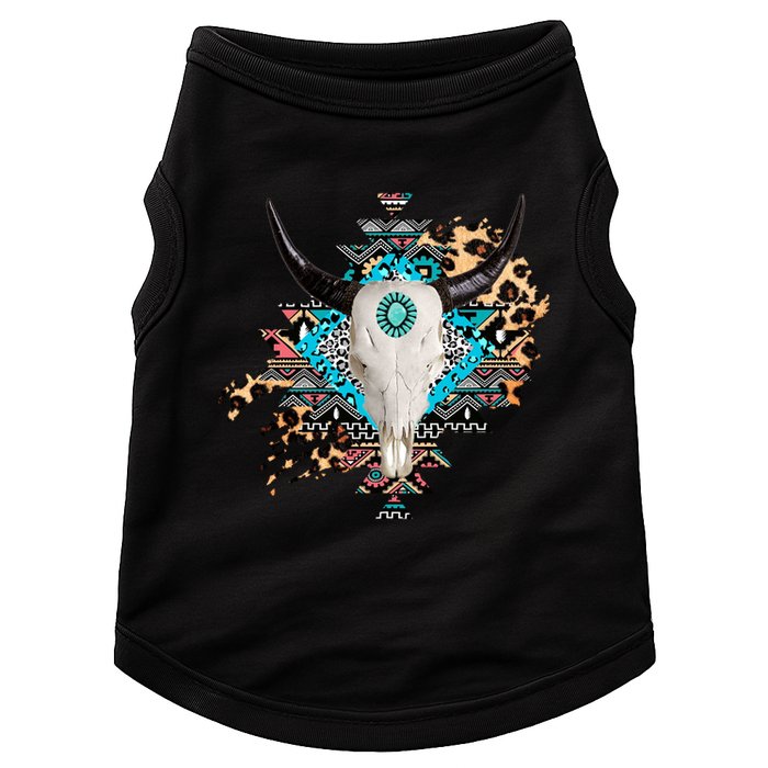 Aztec Bull Horns Pattern Design Doggie Tank