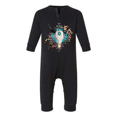 Aztec Bull Horns Pattern Design Infant Fleece One Piece