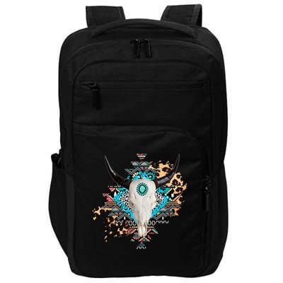 Aztec Bull Horns Pattern Design Impact Tech Backpack