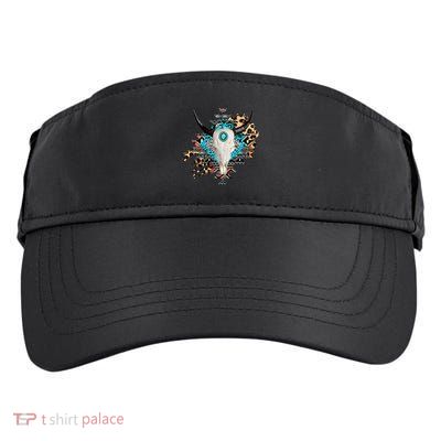 Aztec Bull Horns Pattern Design Adult Drive Performance Visor