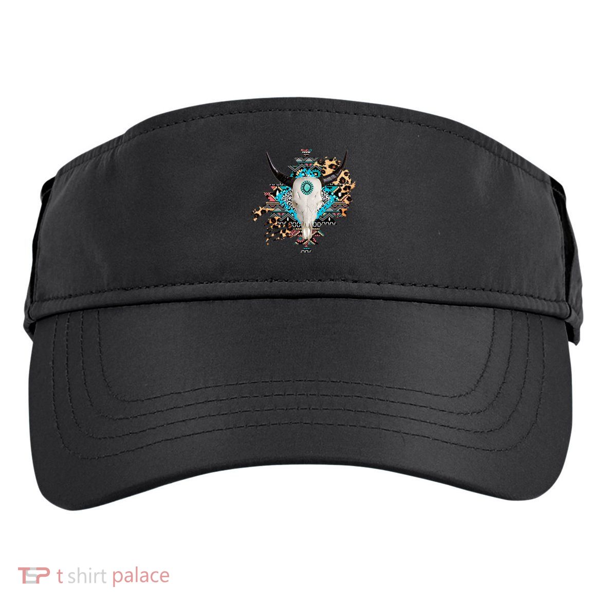 Aztec Bull Horns Pattern Design Adult Drive Performance Visor