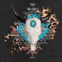 Aztec Bull Horns Pattern Design Adult Drive Performance Visor