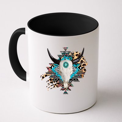 Aztec Bull Horns Pattern Design Mug