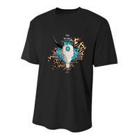 Aztec Bull Horns Pattern Design Youth Performance Sprint T-Shirt