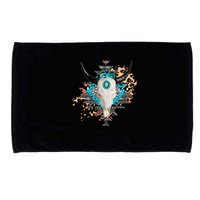 Aztec Bull Horns Pattern Design Microfiber Hand Towel